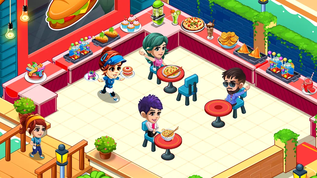 Скачать Cooking Restaurant Kitchen (Мод: Безлимитные деньги и все блюда открыты) на Андроид — скриншот 2