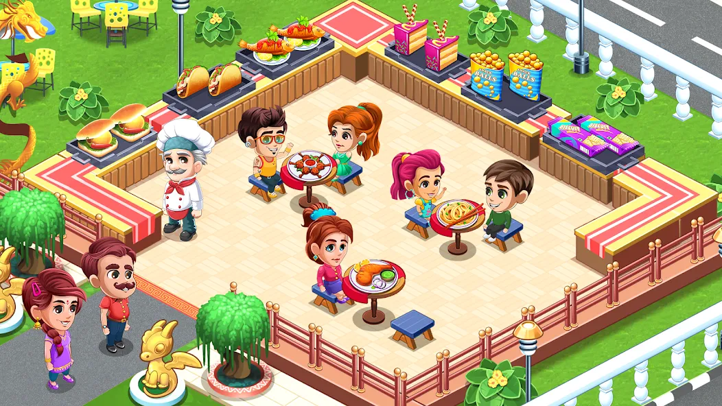 Скачать Cooking Restaurant Kitchen (Мод: Безлимитные деньги и все блюда открыты) на Андроид — скриншот 4