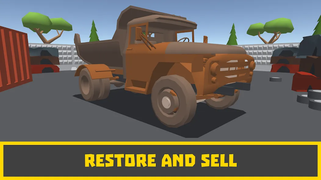 Retro Garage - Car Mechanic MOD APK на Android — Безлимитные деньги и запчасти — скриншот 3