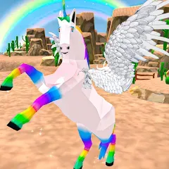 Скачать взлом Flying Unicorn Pegasus Games на Андроид — Бесконечная энергия и быстрый полёт