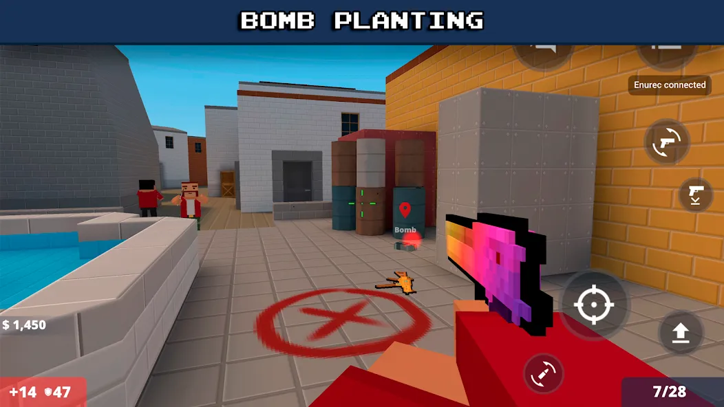 Скачать взлом Block Strike: Online Shooter на Андроид — Безлимитные монеты и всё оружие — скриншот 3