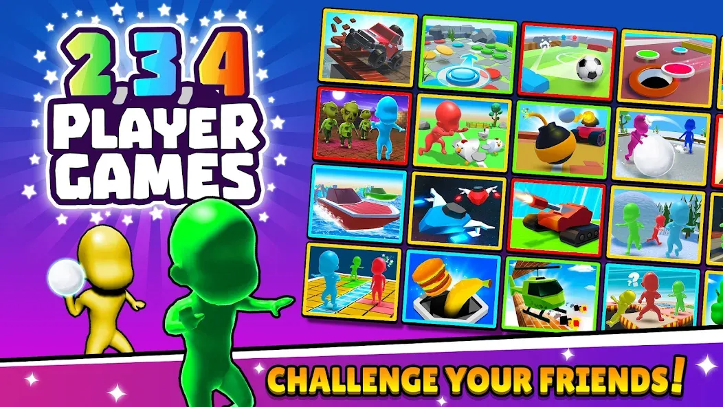 TwoPlayerGames 2 3 4 Player MOD — Игры для двух трёх и четырёх игроков на Андроид — скриншот 1