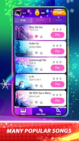 Magic Pink Tiles: Piano Game на Андроид — Без рекламы и все песни открыты — скриншот 3