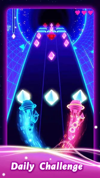Rolling Twins: Music Ball Rush MOD APK — Безлимитные деньги и алмазы — скриншот 2 Rolling Twins: Music Ball Rush MOD APK — Безлимитные деньги и алмазы — скриншот 2