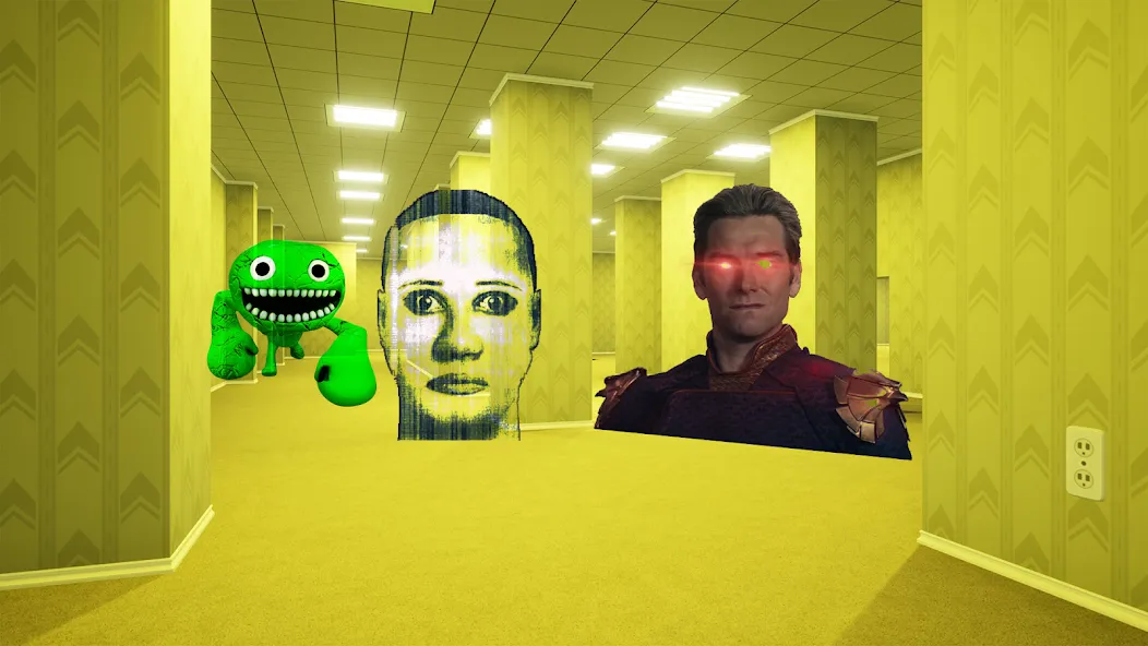 Скачать Nextbots In Backrooms: Shooter на телефон — Безлимитные патроны и бессмертие — скриншот 3