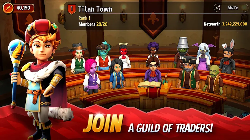 Скачать Shop Titans: RPG Idle Tycoon — Модификация Безлимитные деньги и ресурсы — скриншот 5