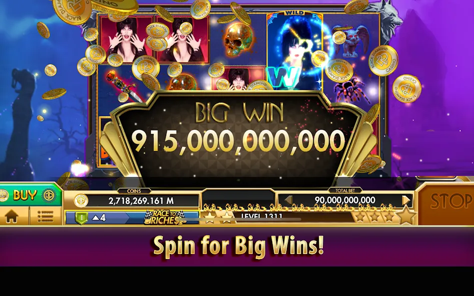 Black Diamond Casino Slots — Мод: Безлимитные монеты и джекпоты — скриншот 2