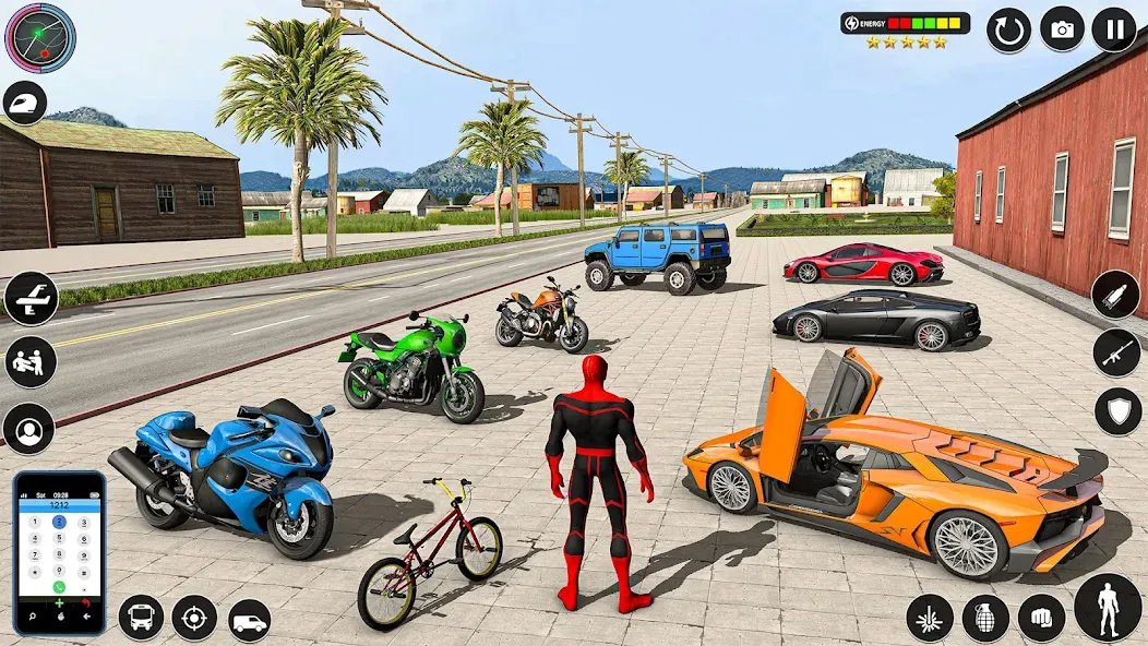 Spider Rope Games - Crime Hero MOD APK на Android — Безлимитные деньги и открыты все уровни — скриншот 1