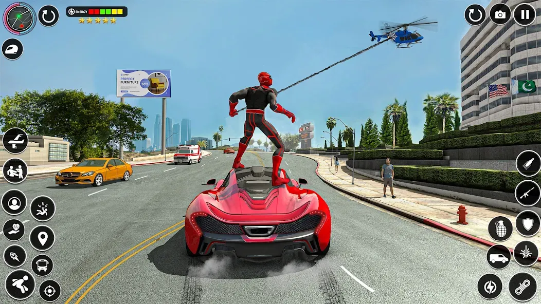 Spider Rope Games - Crime Hero MOD APK на Android — Безлимитные деньги и открыты все уровни — скриншот 2