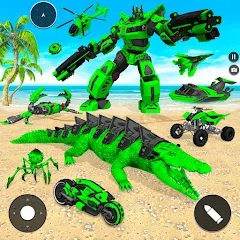 Взлом Crocodile Animal Robot Games — Безлимитные монеты и все роботы открыты