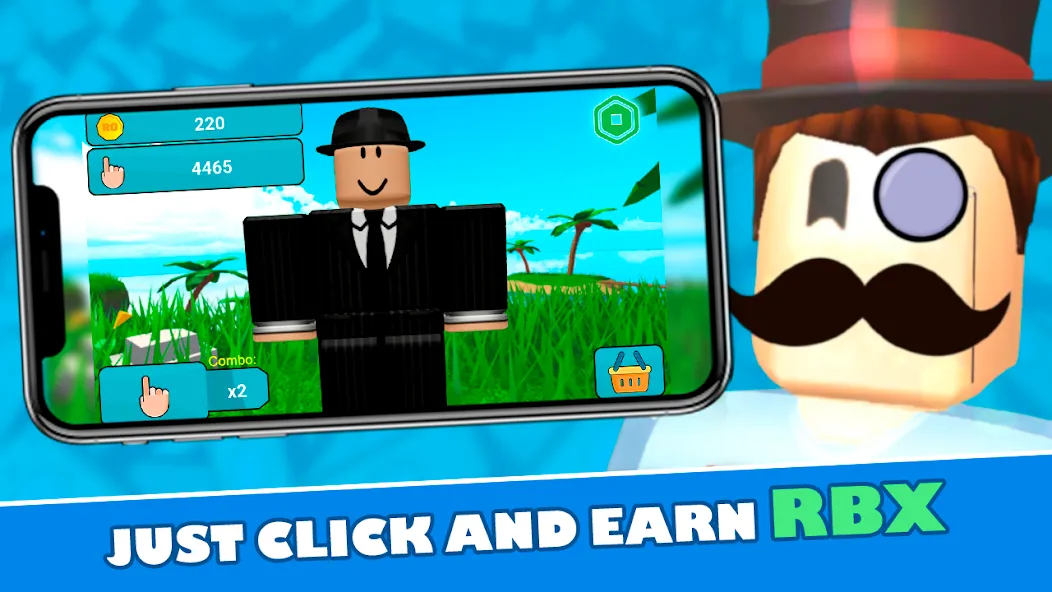 RoClicker - Robux — Взломанная версия (Безлимитные робуксы и быстрый клик) — скриншот 1 RoClicker - Robux — Взломанная версия (Безлимитные робуксы и быстрый клик) — скриншот 1