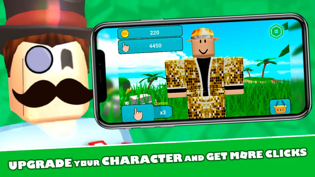 RoClicker - Robux — Взломанная версия (Безлимитные робуксы и быстрый клик) — скриншот 2 RoClicker - Robux — Взломанная версия (Безлимитные робуксы и быстрый клик) — скриншот 2