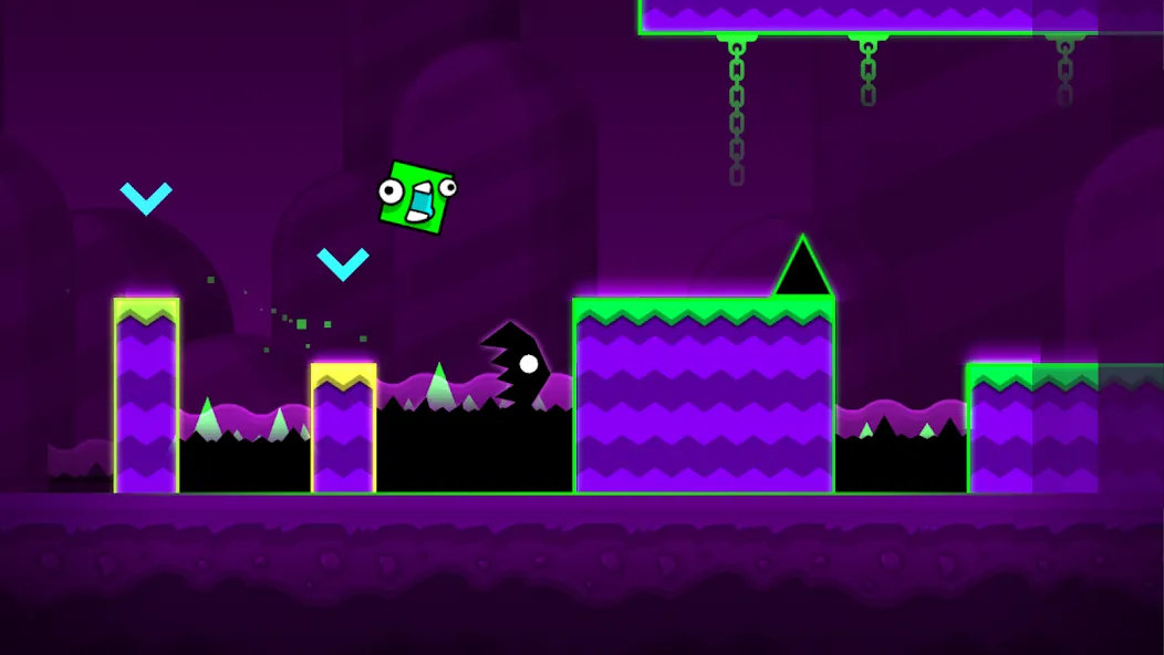 Geometry Dash World на Андроид — Открыты все уровни и скины — скриншот 1 Geometry Dash World на Андроид — Открыты все уровни и скины — скриншот 1