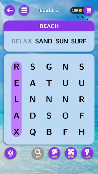 Взлом World of Word Search — Безлимитные подсказки и монеты — скриншот 1