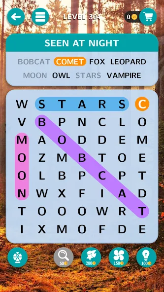 Взлом World of Word Search — Безлимитные подсказки и монеты — скриншот 2