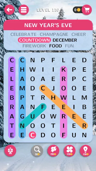 Взлом World of Word Search — Безлимитные подсказки и монеты — скриншот 3