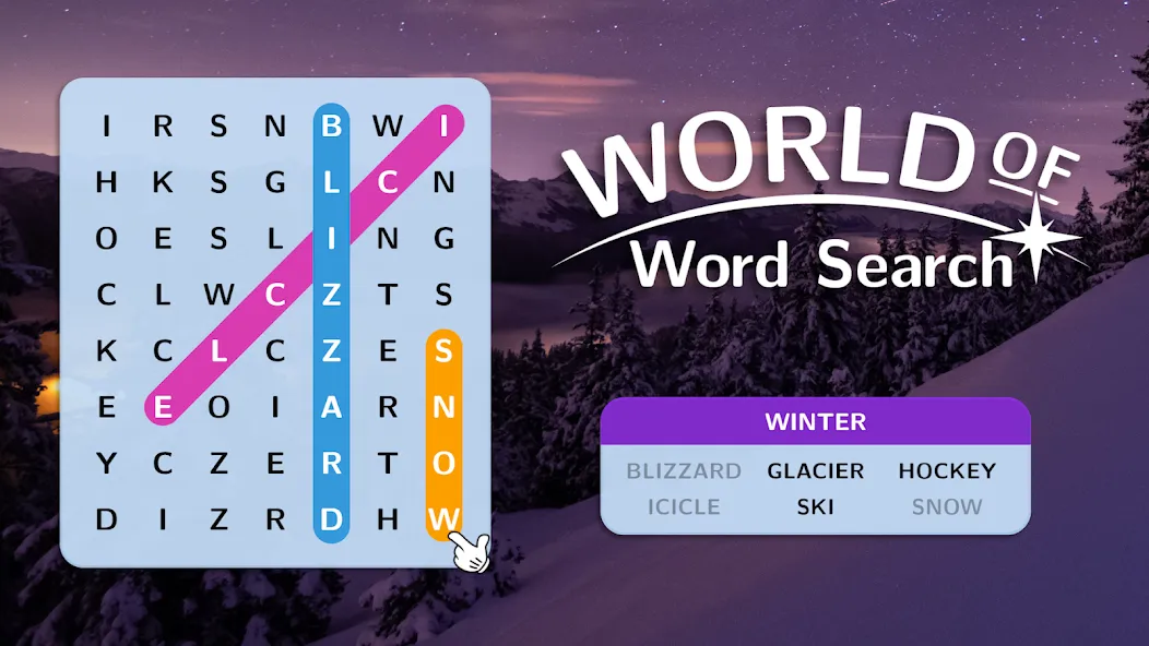 Взлом World of Word Search — Безлимитные подсказки и монеты — скриншот 5