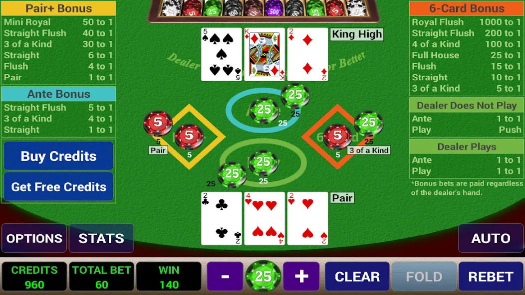 Скачать Ace 3-Card Poker с модом — Безлимитные фишки и удачная раздача — скриншот 3 Скачать Ace 3-Card Poker с модом — Безлимитные фишки и удачная раздача — скриншот 3