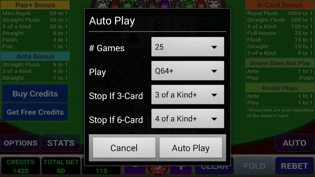 Скачать Ace 3-Card Poker с модом — Безлимитные фишки и удачная раздача — скриншот 5 Скачать Ace 3-Card Poker с модом — Безлимитные фишки и удачная раздача — скриншот 5