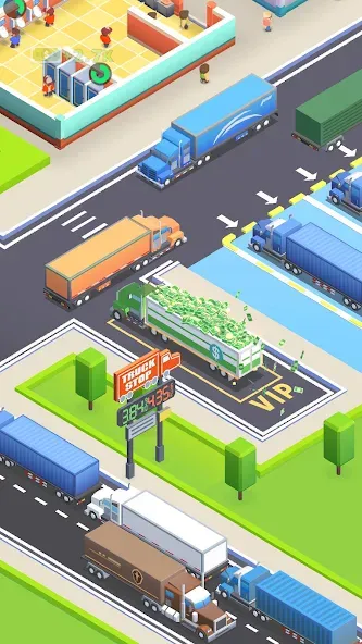 Скачать взломанную Travel Center Tycoon — Безлимитные деньги и ускоренная прокачка — скриншот 5