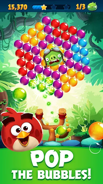Angry Birds POP Bubble Shooter Mod APK Безлимитные бустеры и жизни — Скачать на Андроид — скриншот 1