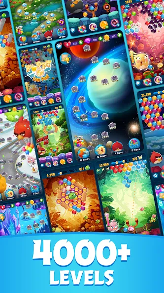 Angry Birds POP Bubble Shooter Mod APK Безлимитные бустеры и жизни — Скачать на Андроид — скриншот 2