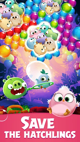 Angry Birds POP Bubble Shooter Mod APK Безлимитные бустеры и жизни — Скачать на Андроид — скриншот 3