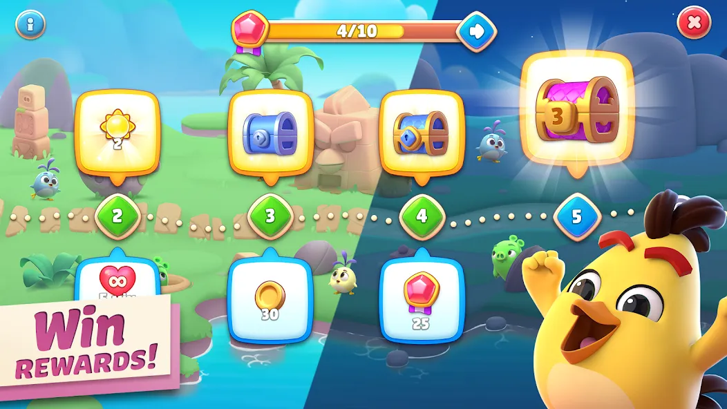 Скачать Angry Birds Journey — Модификация Безлимитные жизни и открыты все уровни — скриншот 4