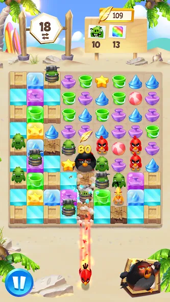 Скачать Angry Birds Match 3 на Android — Безлимитные жизни и монеты — скриншот 5
