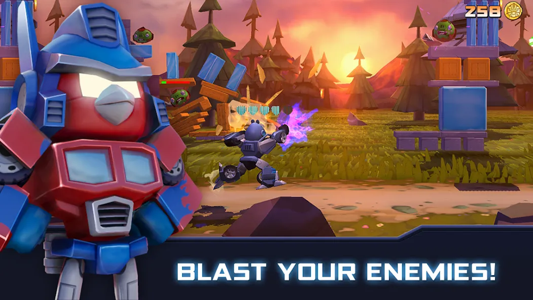Angry Birds Transformers — Взломанная версия (Безлимитные монеты и алмазы) — скриншот 1