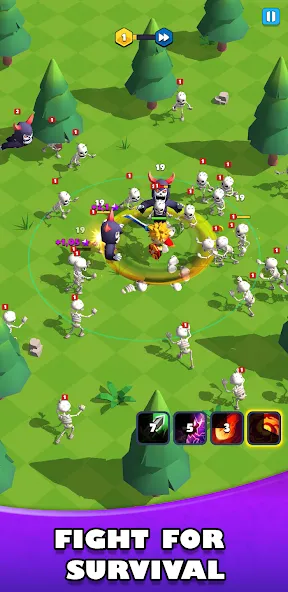Скачать Idle Warrior Defence RPG на Андроид — Безлимитные деньги и усиленные герои — скриншот 1