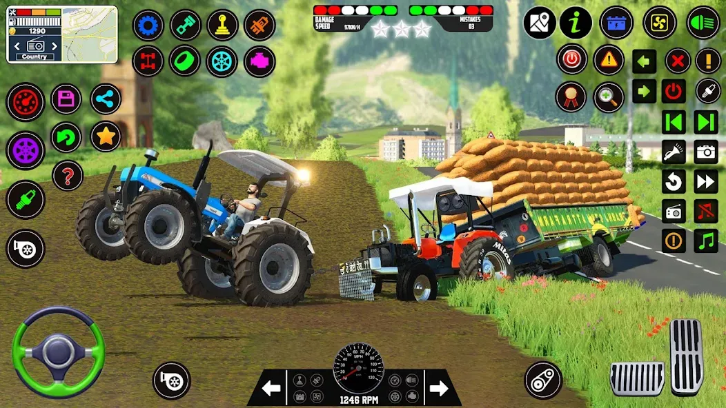 Indian Tractor Farming Games MOD APK на Android — Безлимитные деньги и все тракторы открыты — скриншот 1