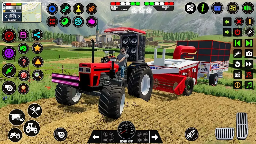 Indian Tractor Farming Games MOD APK на Android — Безлимитные деньги и все тракторы открыты — скриншот 2