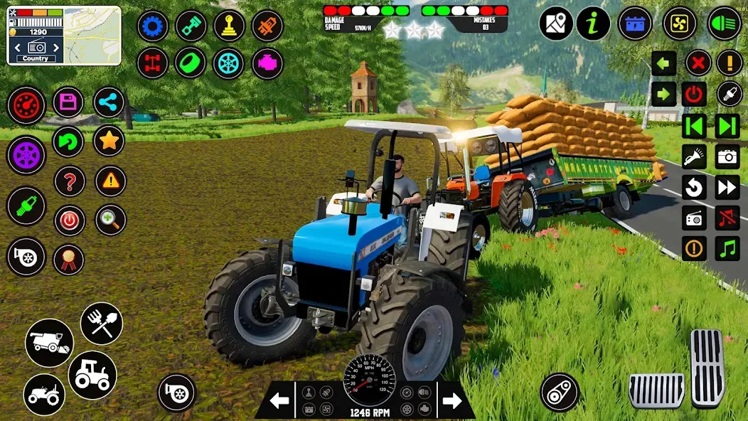 Indian Tractor Farming Games MOD APK на Android — Безлимитные деньги и все тракторы открыты — скриншот 4