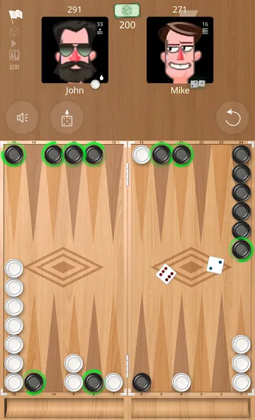Взломанная Backgammon Online на Андроид — Безлимитные монеты и все функции открыты — скриншот 1