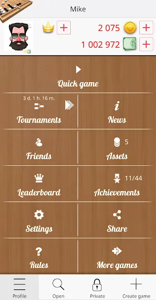 Взломанная Backgammon Online на Андроид — Безлимитные монеты и все функции открыты — скриншот 5