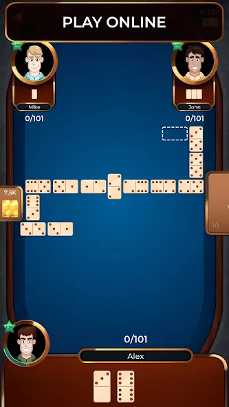 Взломанная Dominoes Online на Андроид — Без рекламы и бесконечные монеты — скриншот 1