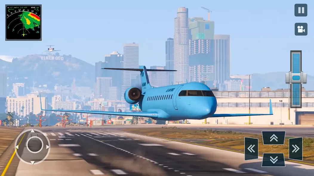 Real Plane Flying Simulator на Андроид — Мод Безлимитное топливо и все самолеты — скриншот 4