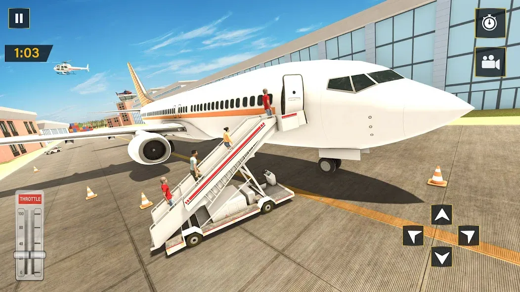 Real Plane Flying Simulator на Андроид — Мод Безлимитное топливо и все самолеты — скриншот 5