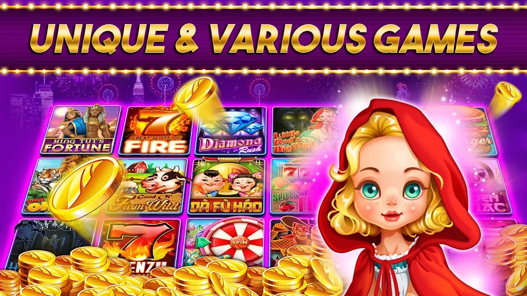 Casino Frenzy - Slot Machines на Андроид — Мод Безлимитные монеты и бонусы — скриншот 3