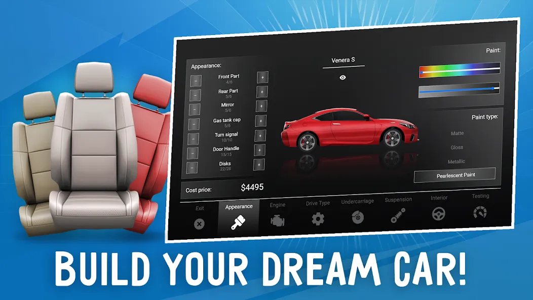 Скачать Car Company Tycoon на Андроид — Безлимитные деньги и все автомобили — скриншот 1