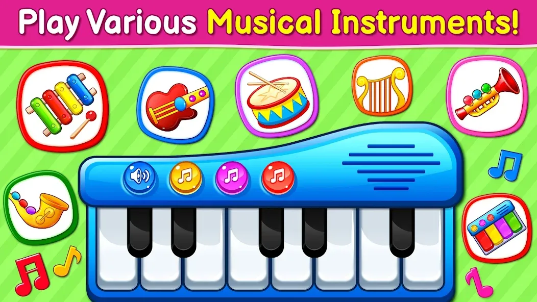Baby Games: Piano & Baby Phone — Мод: Разблокированы все функции и песни — скриншот 2 Baby Games: Piano & Baby Phone — Мод: Разблокированы все функции и песни — скриншот 2
