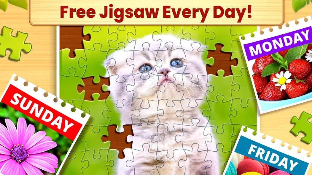 Jigsaw Puzzles: Picture Puzzle на Андроид — Мод Безлимитные подсказки и открыты все пазлы — скриншот 3