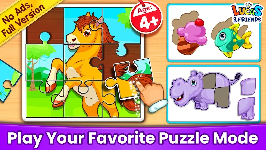 Скачать Puzzle Kids: Jigsaw Puzzles MOD APK — Открыты все пазлы и уровни — скриншот 1