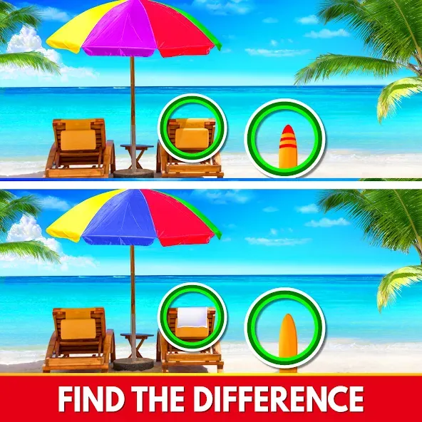 Скачать Find The Differences - Spot it на Android — Подсказки без ограничений и все уровни — скриншот 1