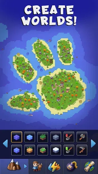 Скачать Galactory - Sandbox Simulator — Последняя версия (Безлимитные ресурсы и открыты все миры) — скриншот 2