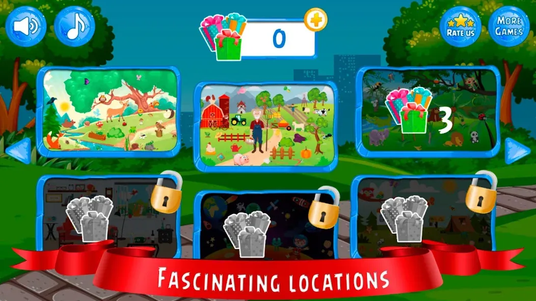 Взлом Hidden Object games for kids — Все предметы легко найти — скриншот 2