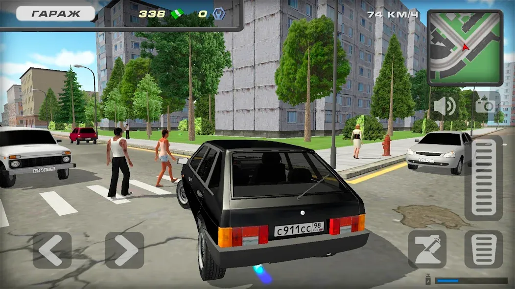Lada 2109 Russian Car Driver — Мод: Безлимитные деньги и открытые машины — скриншот 2