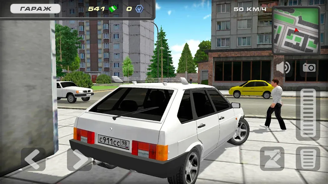Lada 2109 Russian Car Driver — Мод: Безлимитные деньги и открытые машины — скриншот 3