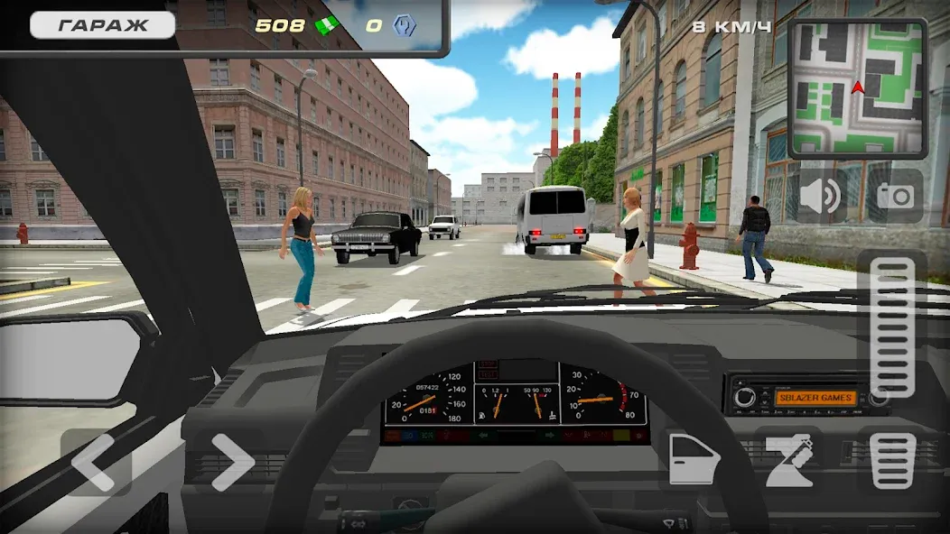 Lada 2109 Russian Car Driver — Мод: Безлимитные деньги и открытые машины — скриншот 4